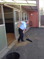 Nothing changes. Even after training one of the best horses he has trained, John is straight back to the stables